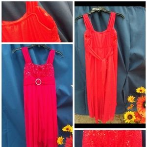 Girls size 14 red formal dress